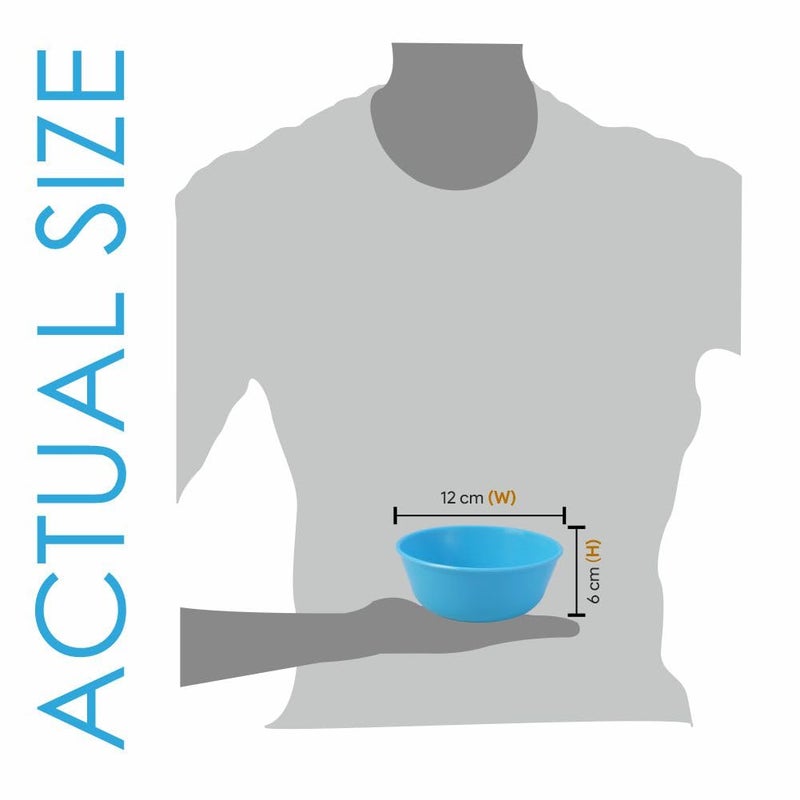 Wonder Plastic Sigma 500 Unbreakable BPA Free Plastic Bowl Set for Cereal, Salad, Rice, Soup, Pasta, Snack Bowl, Microwave Safe, Dishwasher Safe, 3 Pcs, 450 ml, Cyan Color - Image 3