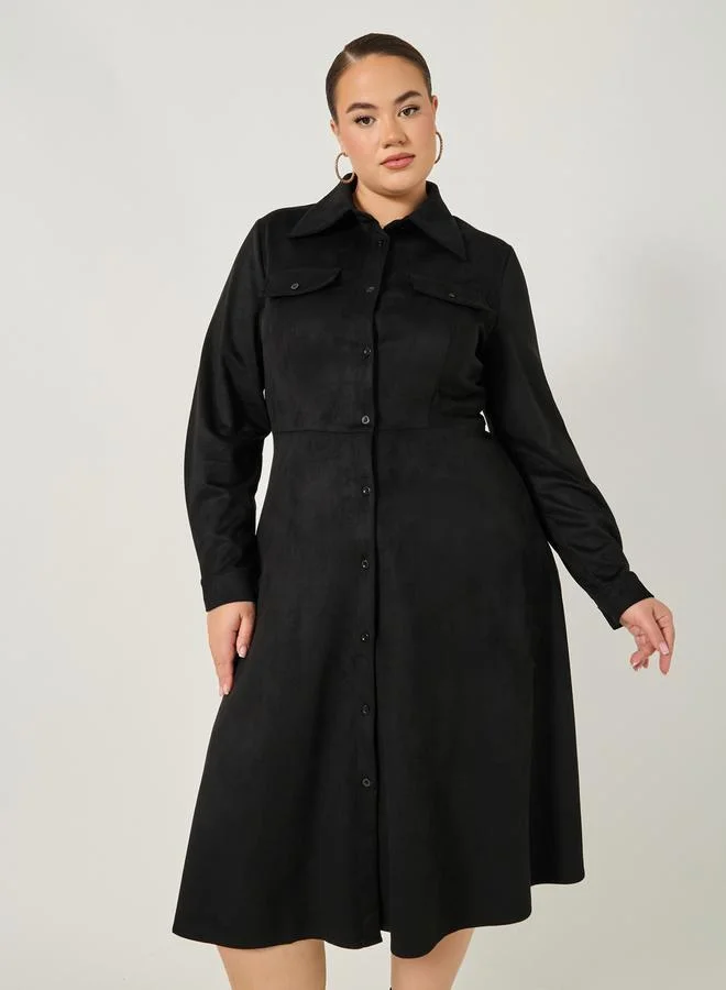 ستايلي Collared A-Line Dress