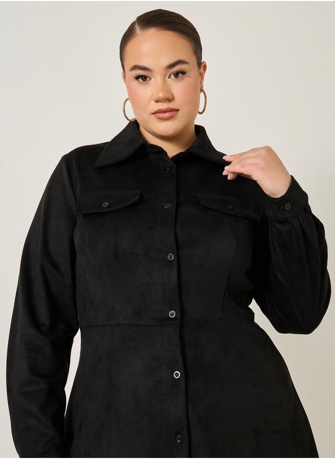 Styli Collared A-Line Dress  - Image 4