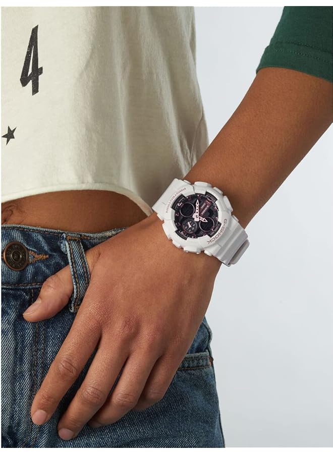 G Shock Male Wristwatch Quartz Sport Resin Band And Case White Digital Black Dial Gma S140M 7Aer