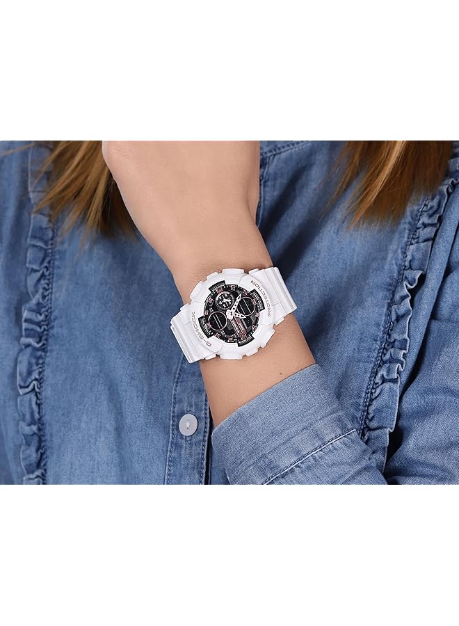 G Shock Male Wristwatch Quartz Sport Resin Band And Case White Digital Black Dial Gma S140M 7Aer