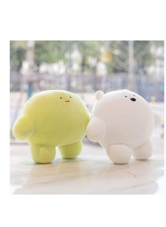 SYOSI White Bear 9 inch Cute Bear Plush Stuffed Animal Body Pillow Fat Cartoon Cylindrical Body Pillows for Kids, Super Soft Hugging Toy Gifts for Bedding, Kids Sleeping Nap Kawaii Pillow  - Image 3