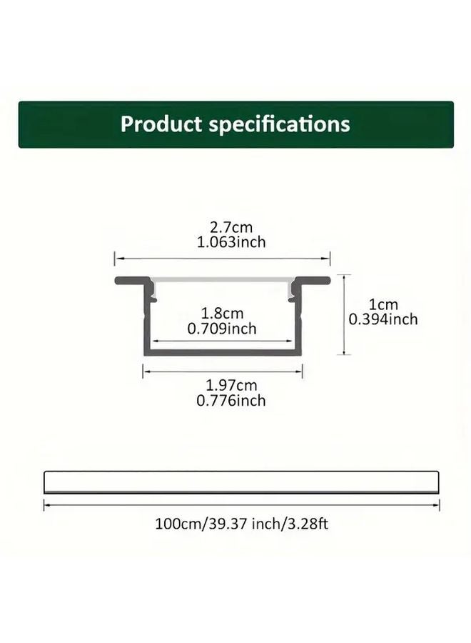 12 Pack 3 3ft Linear LED Strip Light Channel Aluminum Profile With Frosted Cover Golden - Image 4