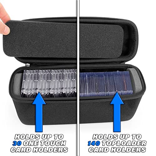 CASEMATIX Graded Card Case – Fits 30+ PSA, BGS, CGC Slabs or 140+ Toploaders – Sports Trading Card Storage Box with Scratch-Resistant Dividers – Holds One Touch & Magnetic Card Holders - Image 3