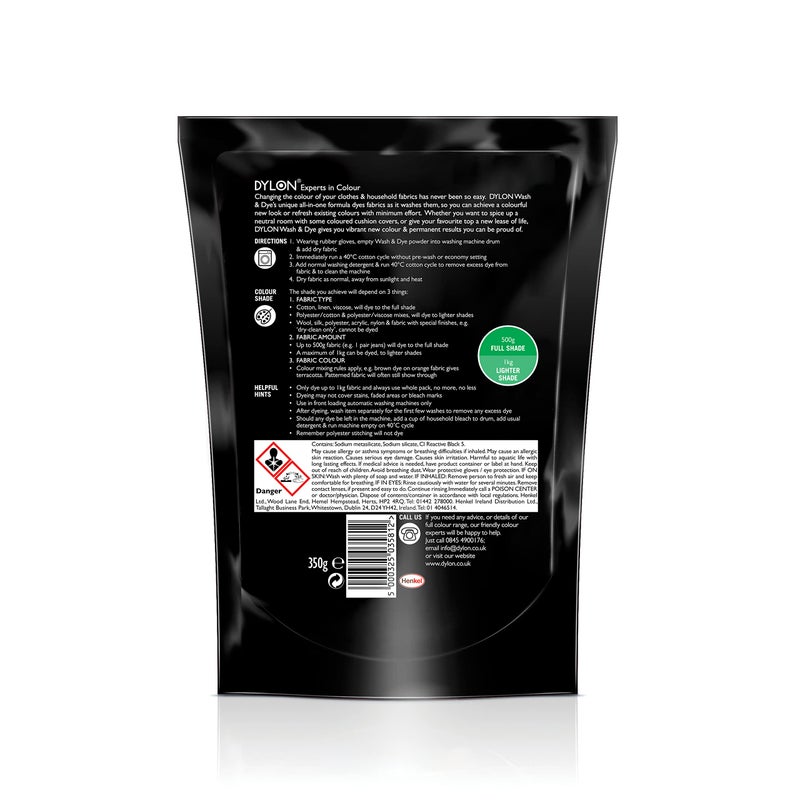 Dylon Wash and Dye used Worldwide by Best Designers, Suitable for Natural Large Fabrics, Multi-Purpose, Permanent and Easy to Apply, Color: Velvet Black - Image 2