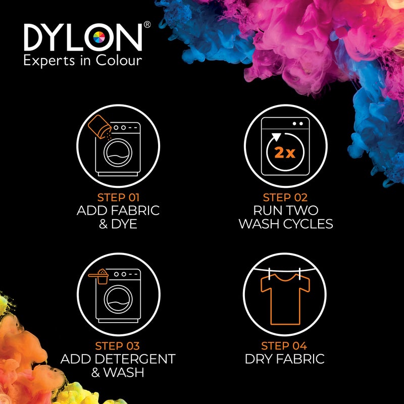 Dylon Wash and Dye used Worldwide by Best Designers, Suitable for Natural Large Fabrics, Multi-Purpose, Permanent and Easy to Apply, Color: Velvet Black - Image 4