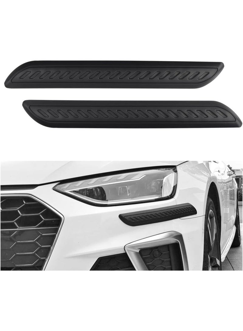 2PCS Car Bumper Guard,Anti-Collision Car Bumper Protector Guard Anti-Scratch Rubber Bumper Strip,Universal Front & Rear Bumper Protector for Cars Trucks SUVs Pickups (Black) - Image 1