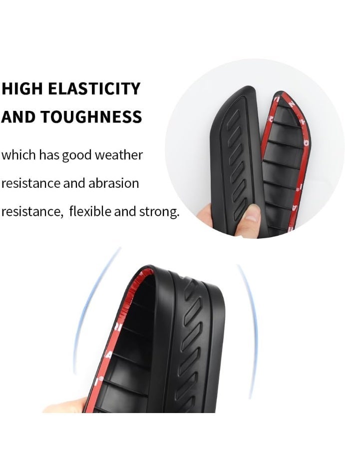 2PCS Car Bumper Guard,Anti-Collision Car Bumper Protector Guard Anti-Scratch Rubber Bumper Strip,Universal Front & Rear Bumper Protector for Cars Trucks SUVs Pickups (Black) - Image 3