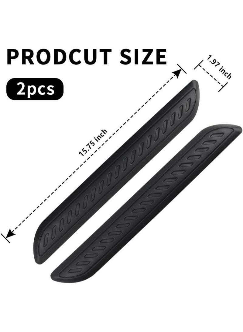 2PCS Car Bumper Guard,Anti-Collision Car Bumper Protector Guard Anti-Scratch Rubber Bumper Strip,Universal Front & Rear Bumper Protector for Cars Trucks SUVs Pickups (Black) - Image 2