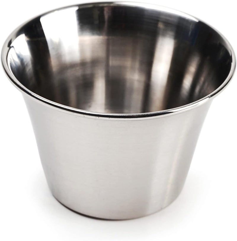 RSVP International RSVP International Kitchen Prep Bowl Collection Stainless Steel Dishwasher Safe Sauce Cups Set of 24 Silver - Image 1
