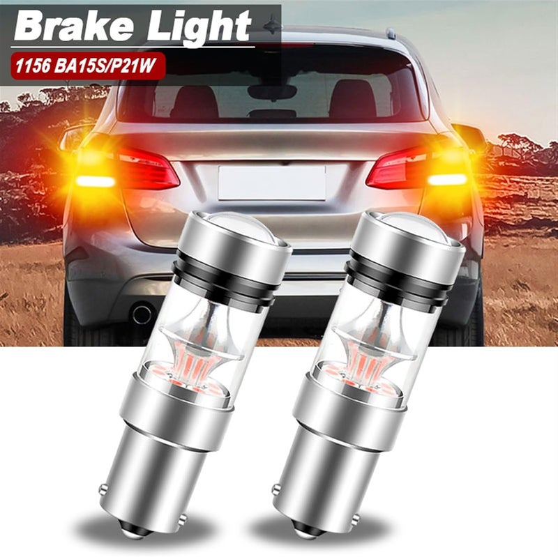Wivplex LED Brake Light Bulbs P21W BA15S (2PCS RED) - Image 2