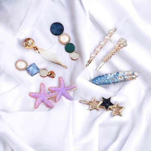 Tresneria® Korean Fashion Hair Clips Set in Trendy Styles and Designs for Women and Girls (BlueHeart) - Image 2