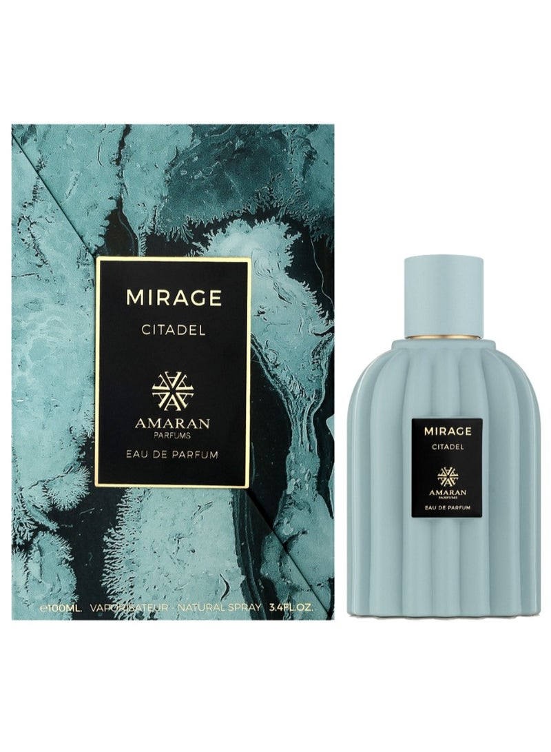 عماران عطر ميراج سيتي ديل من أماران للجنسين – أو دو برفيوم 100 مل – رائحة فاكهية زهريّة فاخرة بالتفاح والأناناس مع الورد والياسمين وقاعدة فانيليا ومسك – عطر أنيق طويل الثبات - Image 1