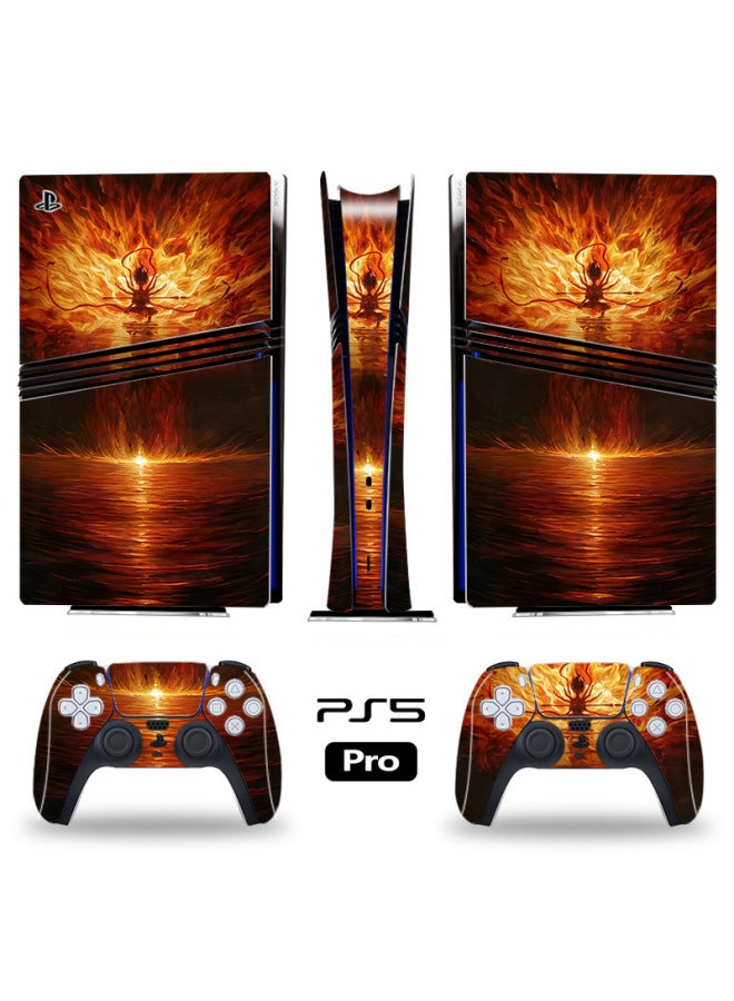 Suitable For Ps5pro Game Console Sticker Optical Drive Digital Version Color Film Which Sticker All-inclusive Sticker Handle Pain Sticker-Colour:Ps5pro--nezha 05 (digital Version)  - Image 1