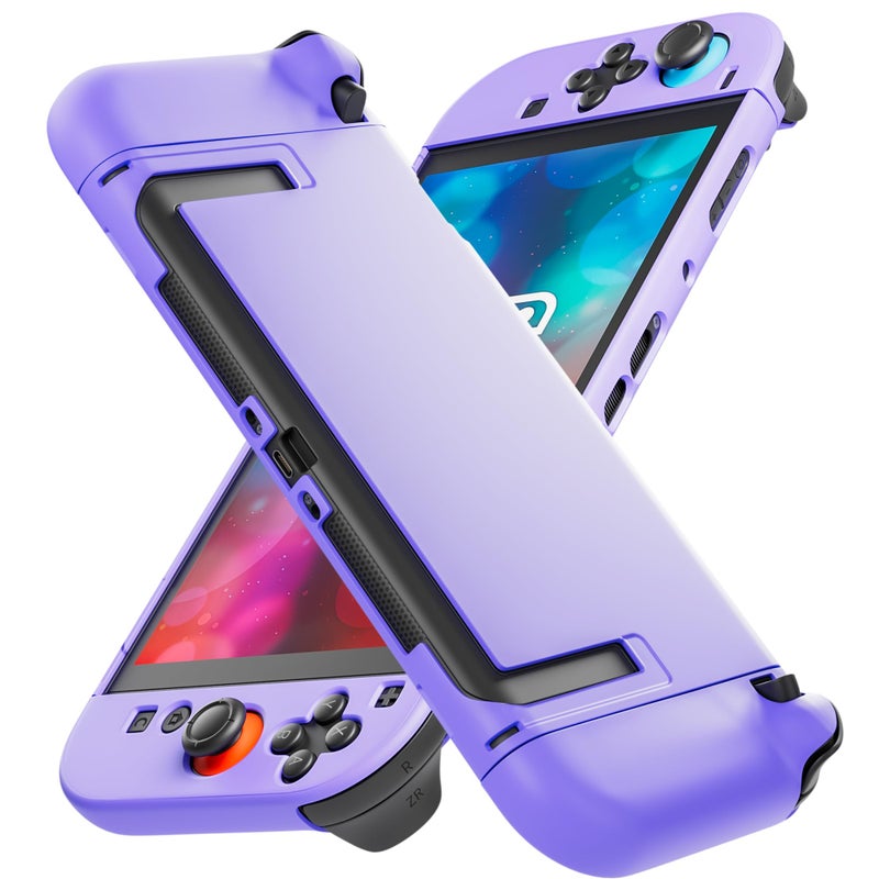 FANPL [Improved Easy Dockable Version] Purple Case for Nintendo Switch 2, FANPL Protective Cover for Switch 2 and JoyCon Controller - Strong and Durable, Not Easy to Fall Off - Image 1