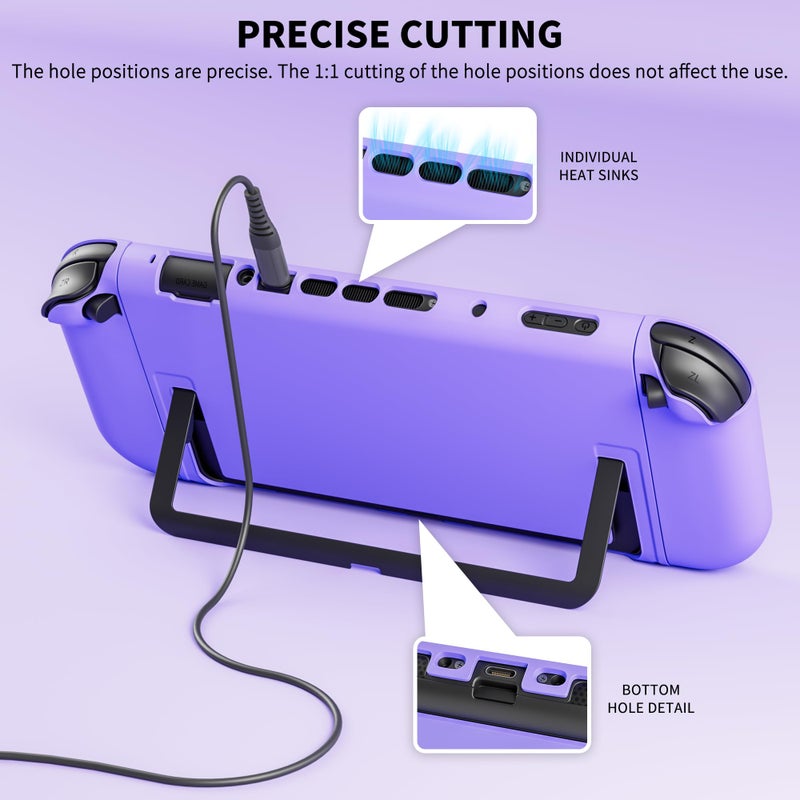 FANPL [Improved Easy Dockable Version] Purple Case for Nintendo Switch 2, FANPL Protective Cover for Switch 2 and JoyCon Controller - Strong and Durable, Not Easy to Fall Off - Image 4