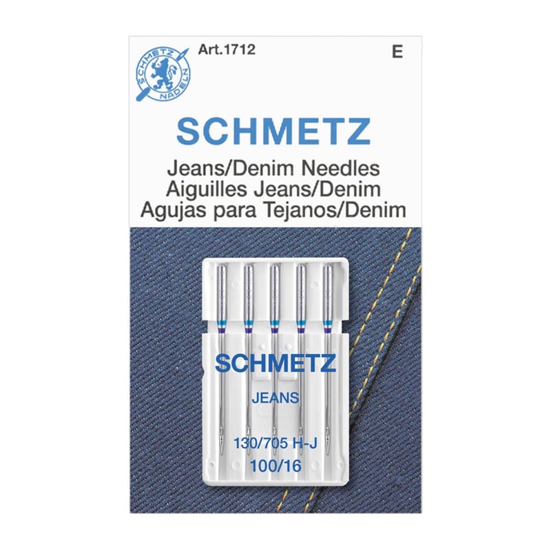 Schmetz Jean & Denim Machine Needles-Size 16/100 5/Pkg - Image 1