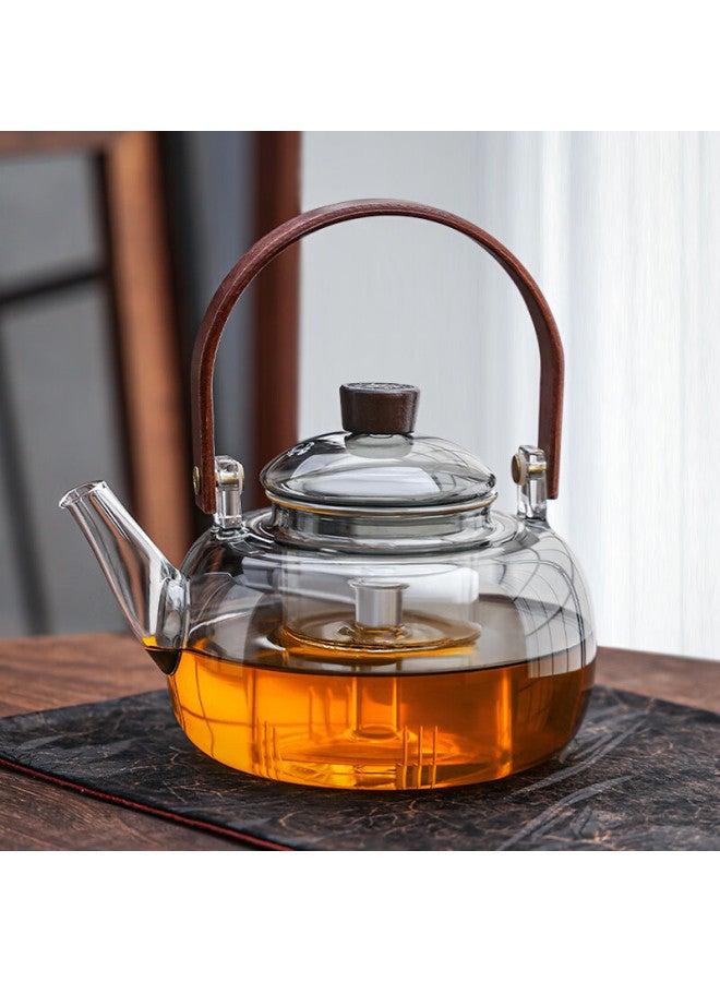 Sidomi Glass Tea Kettle Multi-functional Boiling And Brewing Pot With Handle For Home And Office Use - Image 1