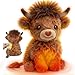 Mewaii Microwavable Highland Cow Stuffed Animal Warm Hug Heatable Plushies for Cozy Warmth Comfort 10inch Weighted 1lbs Cute Fluffy Plush Cow Gift for Kids Women College Girls - Image 2