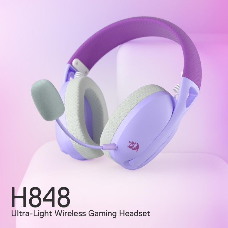 Redragon H848 BT Wireless Gaming Headset - Lightweight - 7.1 Surround Sound - 40MM Drivers - Detachable Microphone - Multi Platforms for PC, PS5/4/3, Switch, Mobile - Image 2