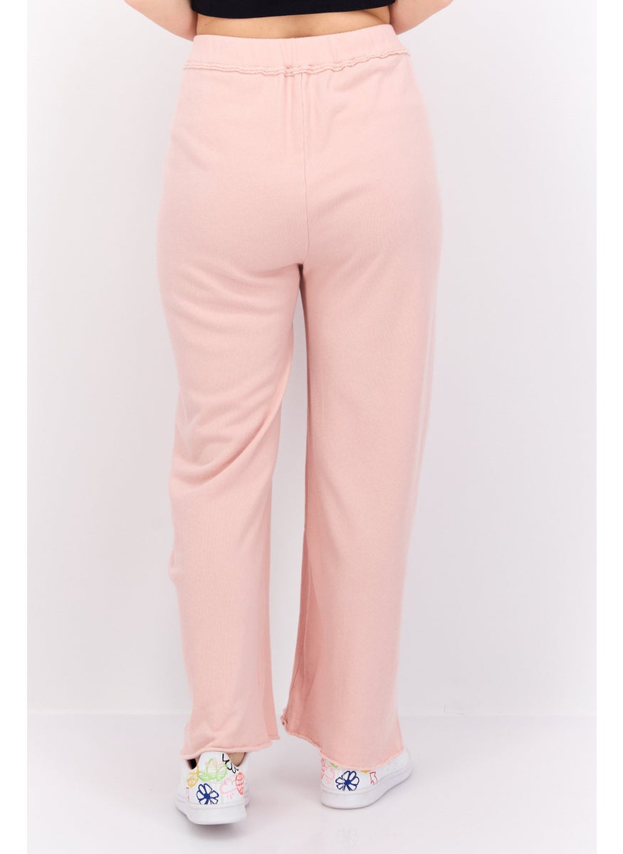 EILEEN FISHER - Women Cropped Wide Leg Pants, Light Pink - Image 1