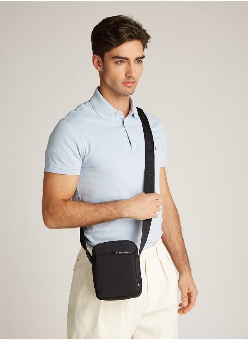 TOMMY HILFIGER - Men's Element Mini Reporter Bag - Polyester Blend, Black - Image 1