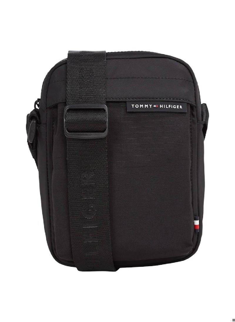 TOMMY HILFIGER - Men's Element Mini Reporter Bag - Polyester Blend, Black - Image 1