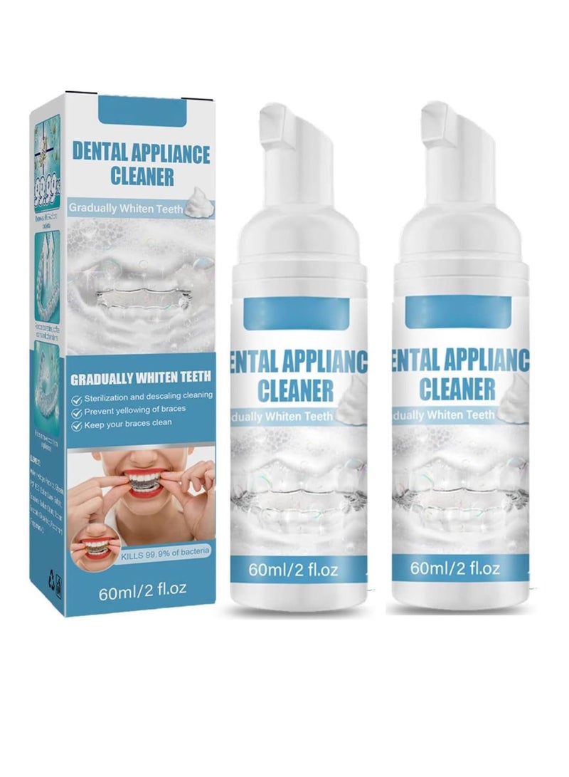 SYOSI Dental Foam Braces Cleaner, Retainer Cleaner Stain Remover, Teeth Aligner Foam Whitening Foam, Oral Appliance Cleaner, Deep Cleaning Care, Great for Aligners, Retainers, Mouth Guards (60ml ) - Image 1