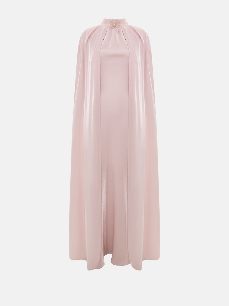 Lichi Maxi viscose dress with floor-length cape - Image 2