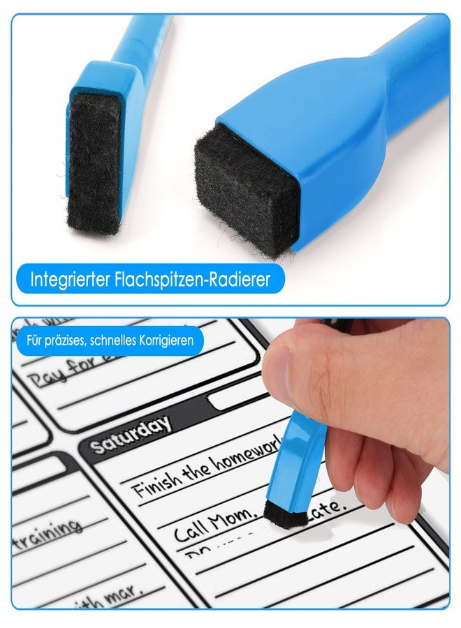 maxtek Magnetic Black Dry Erase Markers, 6 Count Fine Tip Whiteboard Markers with Eraser, Thin Markers Low Odor for Classroom, Office, Home - Image 5