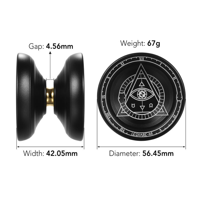Professional Yoyo Competitive Aluminum Yoyo Ball Yo Yo Gift with Strings and Glove - Image 2