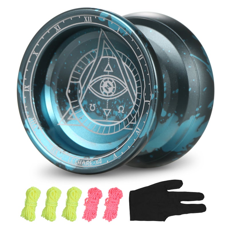 Professional Yoyo Competitive Aluminum Yoyo Ball Yo Yo Gift with Strings and Glove - Image 1