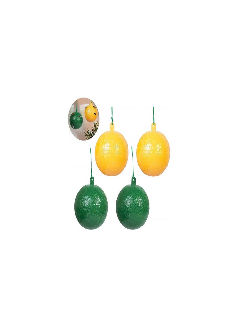 Generic Fruit Fly Traps, 4 Pack Sticky Hanging Traps for Indoor Use, Easy to Carry Small Pumpkin Design, Effective Pest Control for Kitchen and Home Plants  - Image 1