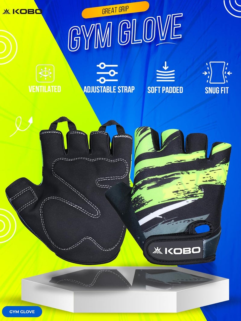 Kobo WTG-66 Weight Lifting Gym Gloves Hand Protector for Fitness Training - Image 2