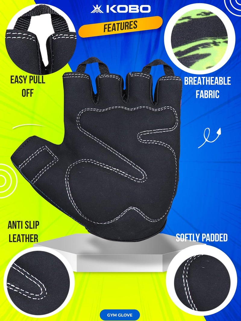 Kobo WTG-66 Weight Lifting Gym Gloves Hand Protector for Fitness Training - Image 3