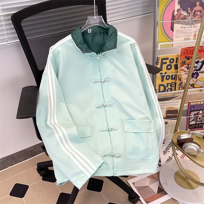 Trendy Chinese-Style Loose Jacket With Traditional Design For Men And Women, New Chinese-Style Handsome Brand Tang Suit Jacket - Image 2