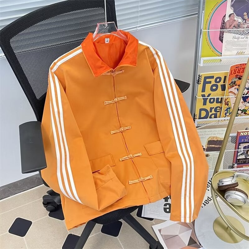 Trendy Chinese-Style Loose Jacket With Traditional Design For Men And Women, New Chinese-Style Handsome Brand Tang Suit Jacket - Image 4