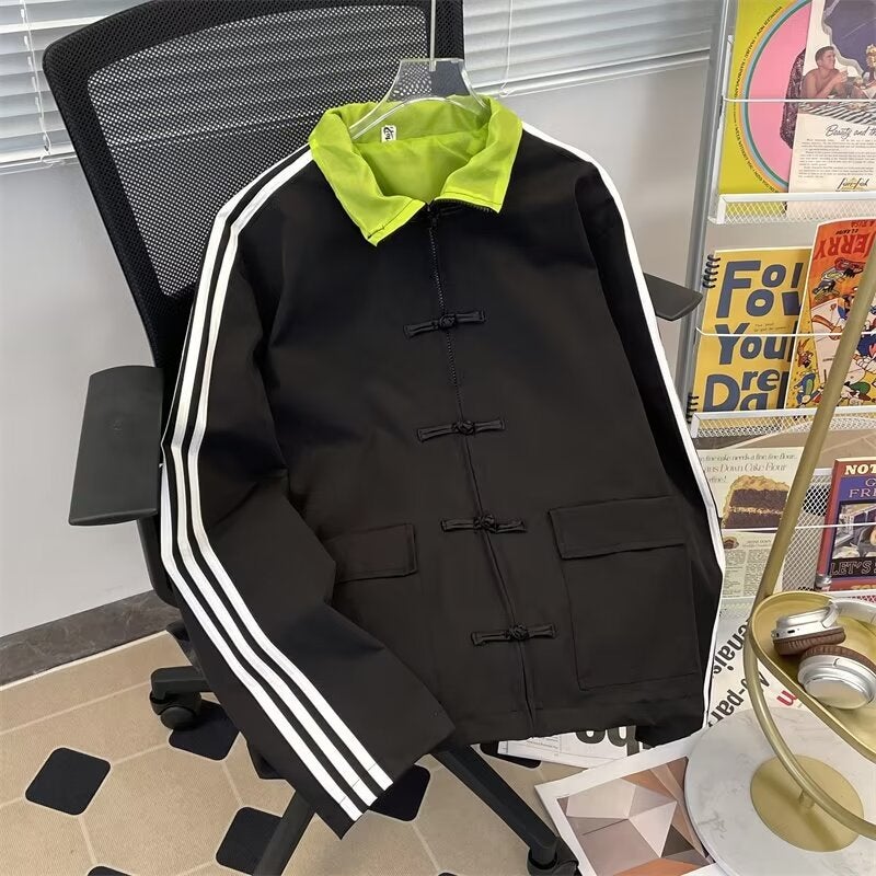 Trendy Chinese-Style Loose Jacket With Traditional Design For Men And Women, New Chinese-Style Handsome Brand Tang Suit Jacket - Image 1