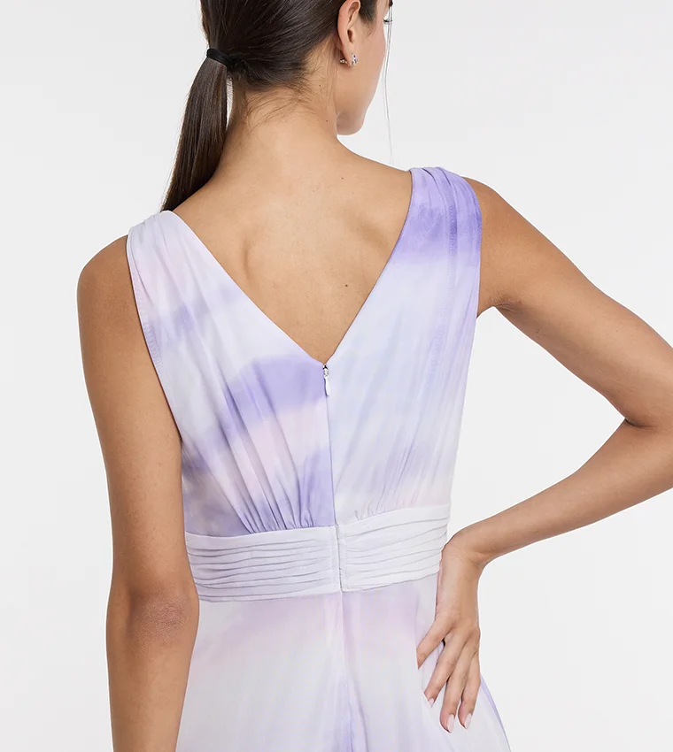 بي سي بي جي BCBG Sleeveless Printed Maxi Gown