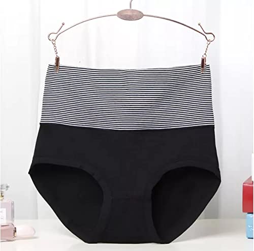 PLUMBURY® Women's Cotton High Waist Full Coverage Hipster Panty, Size M, Black - Image 5