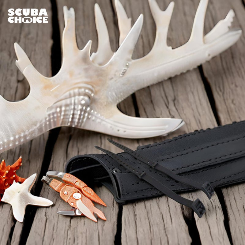 Scuba Choice Diving Rubber Knife Straps (Pair) Black 20" Long 3/4" Wide Buckle Type Adjustable Fits Most Knives for Secure Attachment and Quick Access, Durable - Image 4