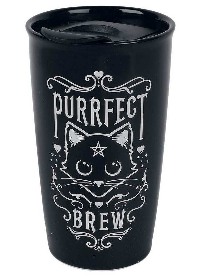 Alchemy Gothic The Vault Purrfect Brew Double Walled Ceramic Coffee Mug - Image 2