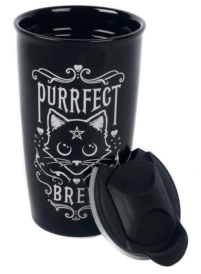 Alchemy Gothic The Vault Purrfect Brew Double Walled Ceramic Coffee Mug - Image 3