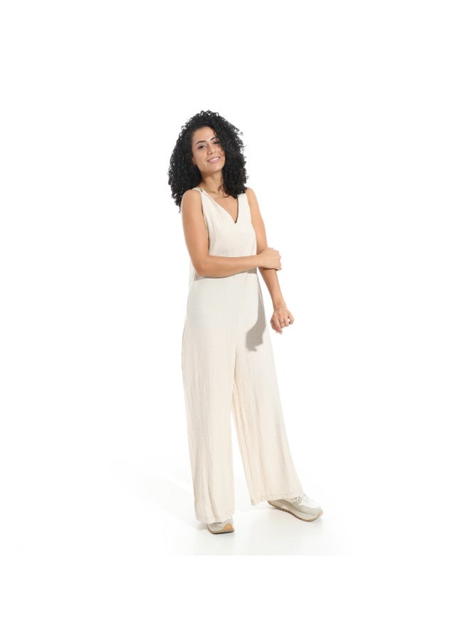 Coctail 19343-jumpsuit-Beige  - Image 2