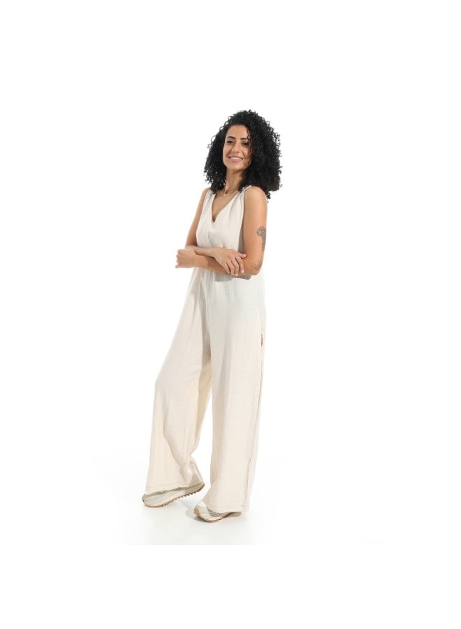 Coctail 19343-jumpsuit-Beige  - Image 3