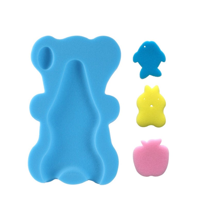 Baby Tub Bath Non-Slip Mat Rub Ash Net Bag Bath Bed Mat Baby Newborn Thick Sponge Pad Spot - Image 5