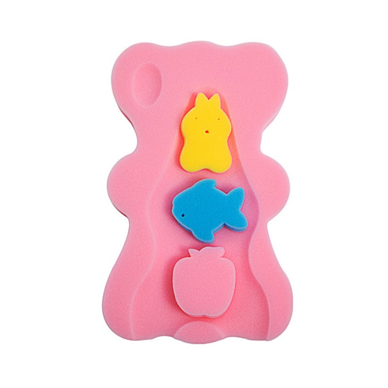 Baby Tub Bath Non-Slip Mat Rub Ash Net Bag Bath Bed Mat Baby Newborn Thick Sponge Pad Spot - Image 1