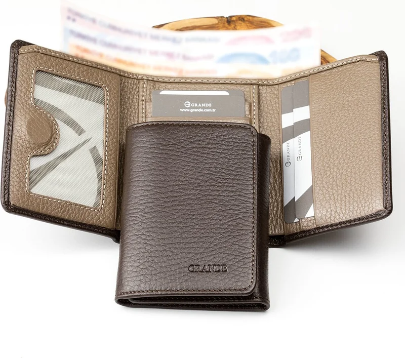 غراندي 1414 Leather Magnetic Men's Wallet