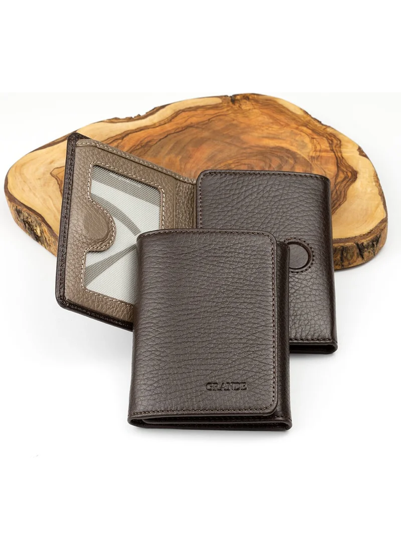 جراندي 1414 Leather Magnetic Men's Wallet