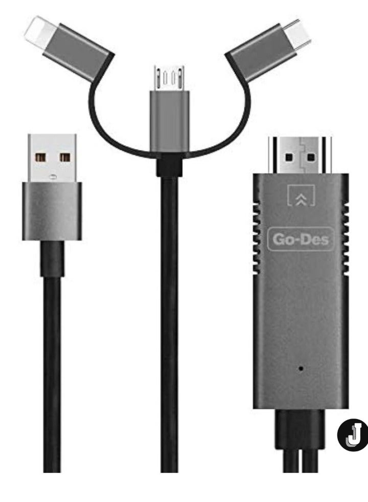JAJEEK "Plug and Play Mobile Phone Cable – Fast Charging & High-Speed Data Transfer for Android/iOS Devices" - Image 1